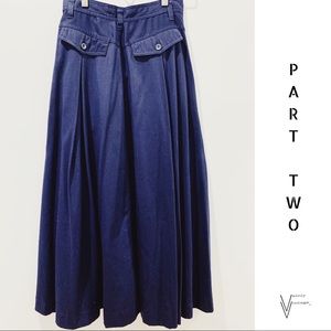 Vintage 80s Part Two Pleated Full Skirt